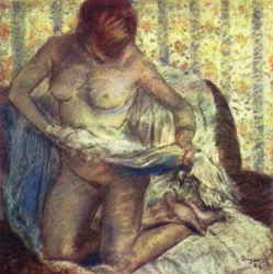 Mujer arrodillada